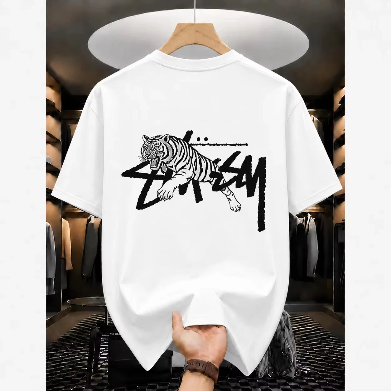 2026 Summer New  T-shirts Luxury Printed Top Pattern Short Sleeve Hip Hop T-shirt Men's Clothing Women's Alphabet T Shirt