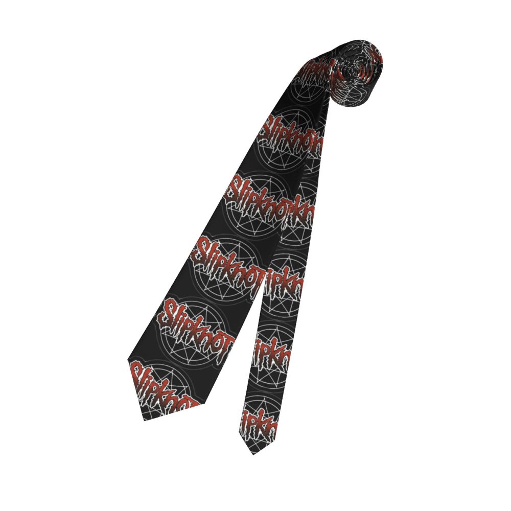 Slipknots Neckties Men's Customized Silk Heavy Metal Rock Music Gift Neck Tie for Office