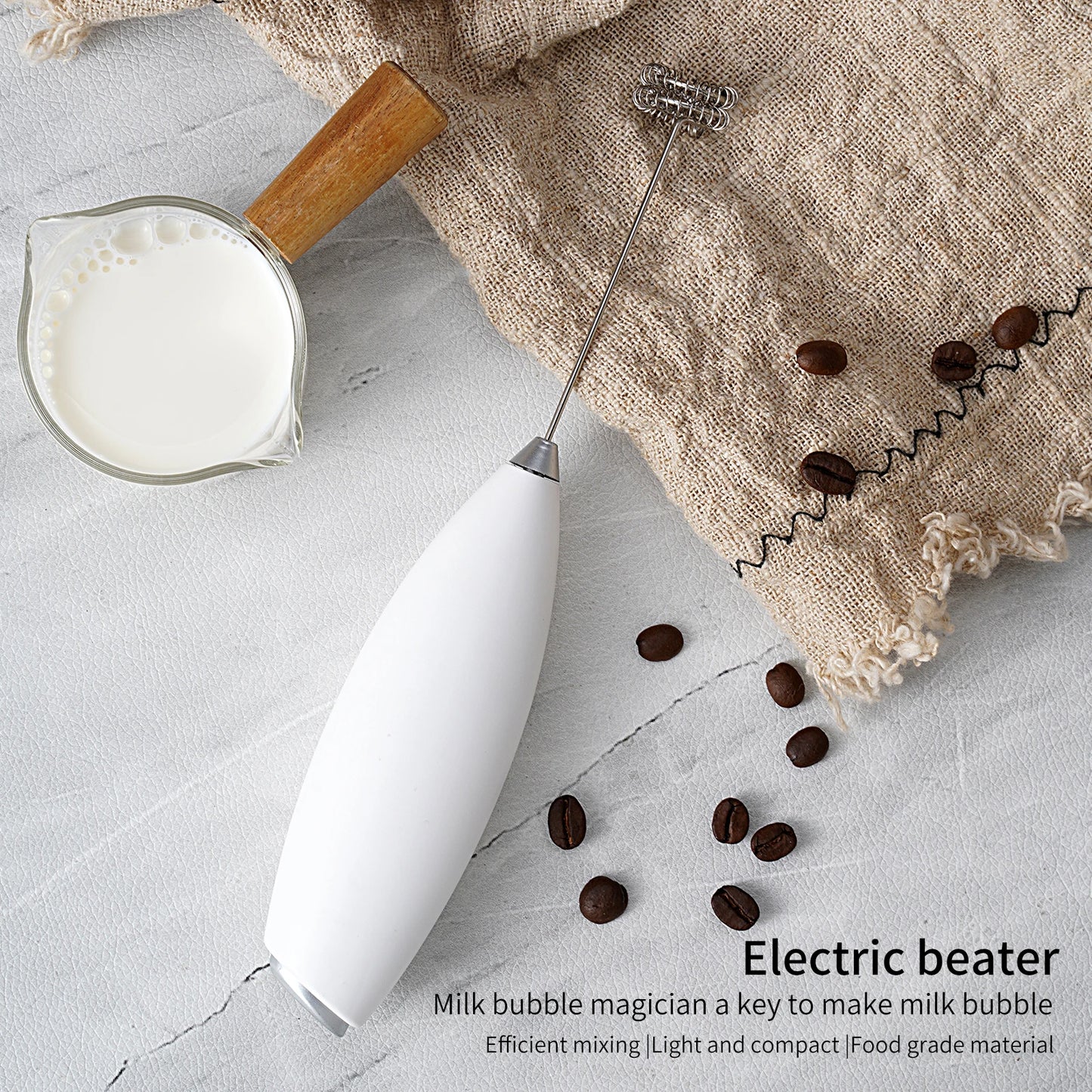 Mini Electric Coffee Blender Handheld Eggbeater Bubble Drink Stir Bar Household Handheld Kitchen Beat Up Cream Stirring