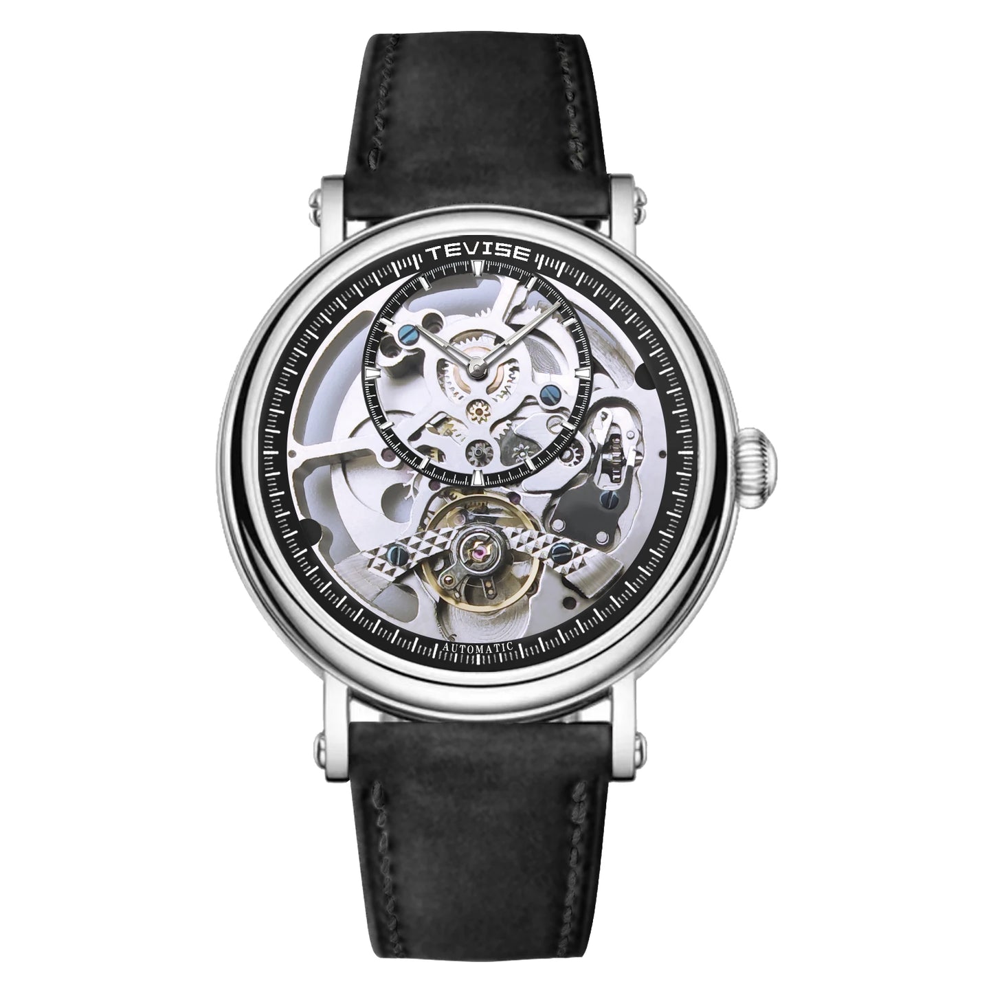 TEVISE New Automatic Watch for Men Mechanical Watch Skeleton Wristwatch Luminous Stainless Steel Top Luxury Watch Waterproof