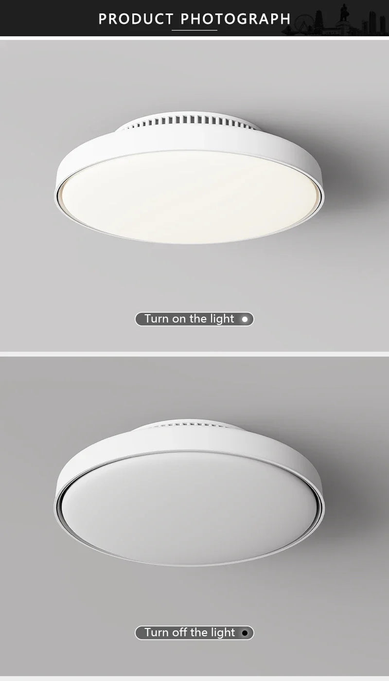 Modern Silent Living Room Bedroom Kitchen Office Ceiling Light  Ceiling Fan Light Flush Mount Bladeless Fan Lamp Remote Control