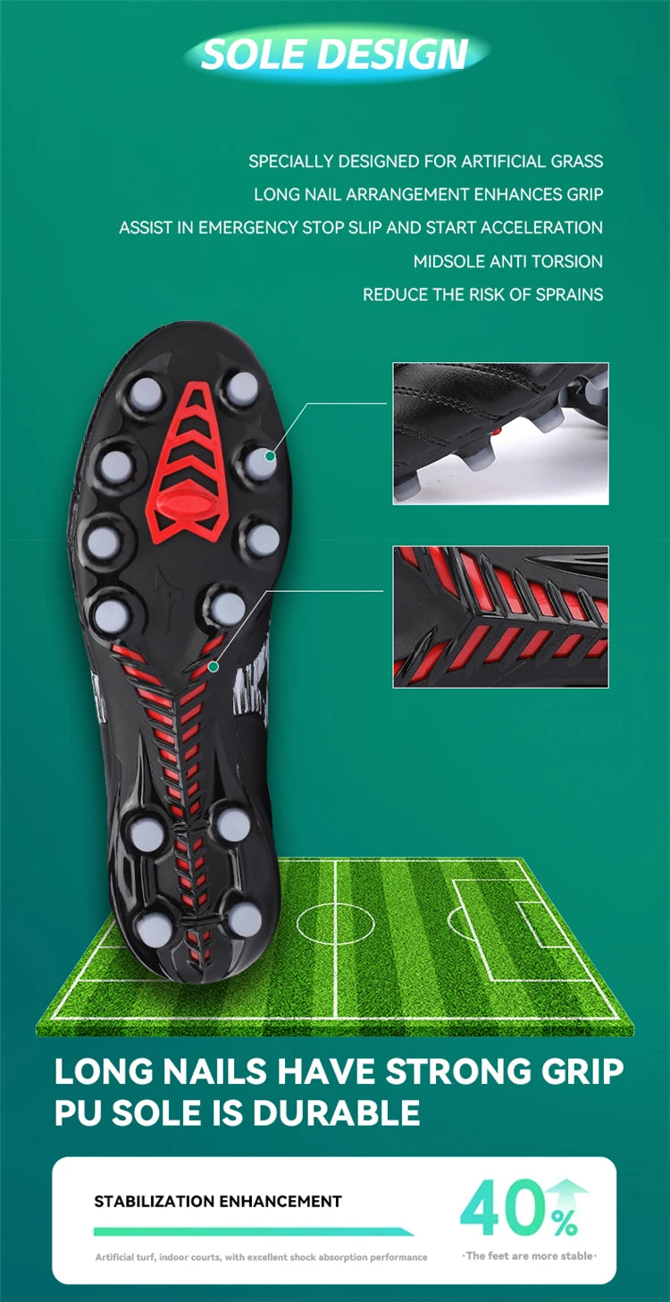 Soccer Shoes Men's Football Boots Grass Training Sports Society Soccer Cleats Non-slip Football Field Boot Crampons De Football