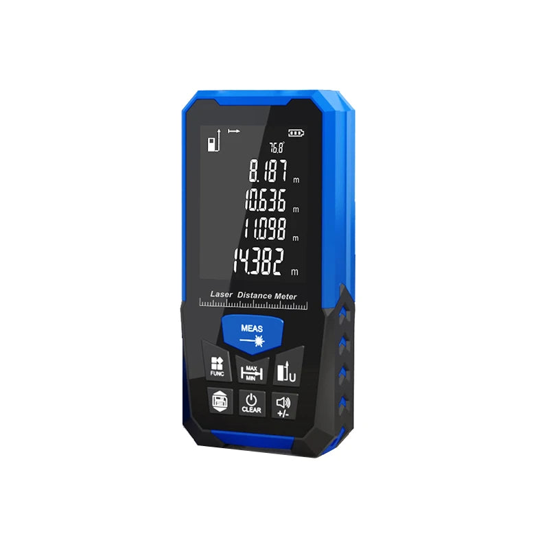 Laser Rangefinder Tape Measure Tool Distance Meter With Angle Function Bicolor Soft Adhesive  Measuring Distance 50/100 M
