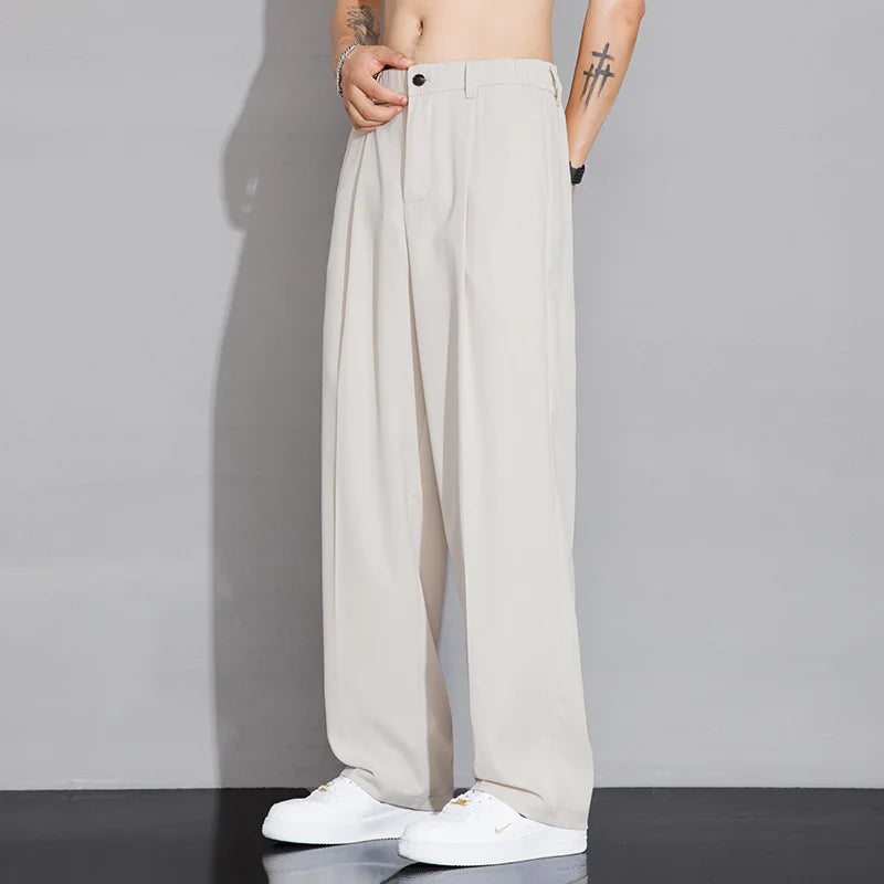 New Outdoor Pants Loose Straight Leg Pants Casual Pants Spring And Summer Ice Silk Pants Work Clothes Sports Men's Sports Pants