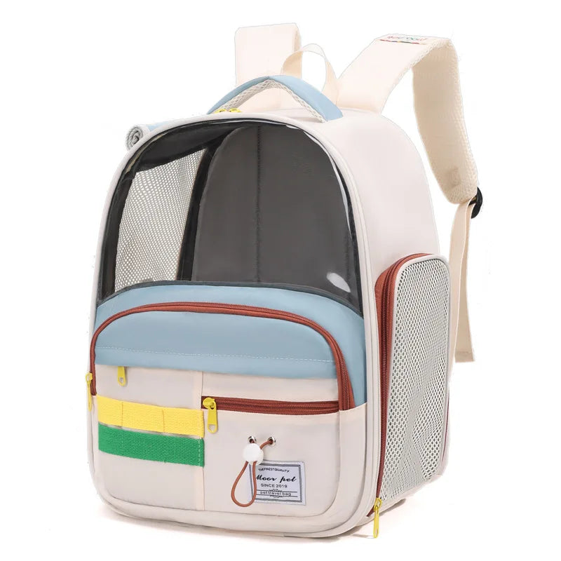Portable Outdoor Pet Cats Dogs Backpack Carying Bag Comfortable Breathable Large Capacity Shoulder Handbag for Pet Products