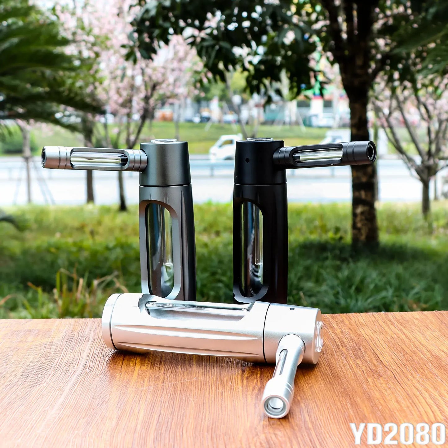 HOT Evil 155mm Dry Burning Grass Smoking Pipe Portable Aluminum Alloy&Glass Tobacco Pipes Hookah Shisha Pipa Smoking Accessories