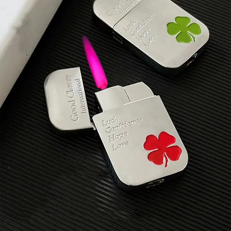Pink Lighter Creative Lighter Kawaii Windproof Red Flame Lighter Fast Delivery High Value Green Flame Cool Gift