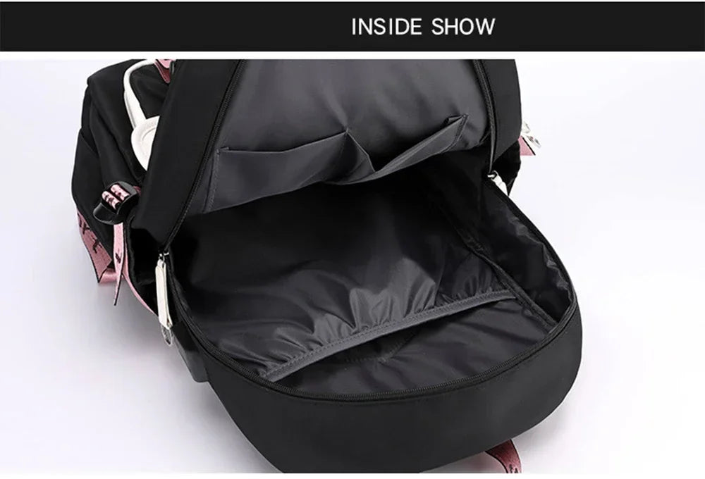 Cat Anime Cartoon School Bag New Fashion Backpack Back To School Cute Kawaii Backpack School Bags for College Student Mochila