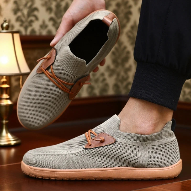 Men Wide Barefoot Shoes New Fashion Wide Toe Breathable Barefoot Large Summer Trendy Kahki Mesh Casual Walking Shoes Hot Selling