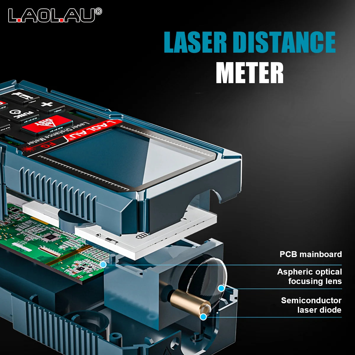 Laser Meter Digital Tape Timer Trigger Measure Tools 50m 100m 150m Laser Distance Meter Bubble Level Handheld Laser Rangefinder