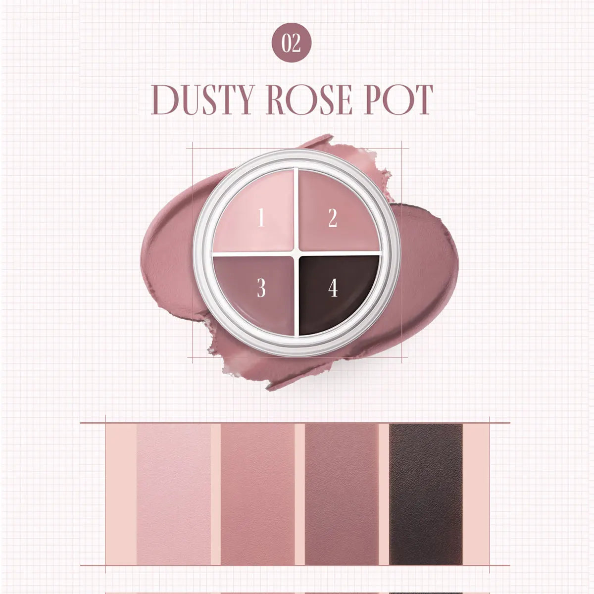 rom&nd HANALL EYEPOT LINER,Silky Creamy Texture,Long-Lasting&Pigmented,Four-in-One Design,Natural Daily,K-Beauty,Korean Makeup