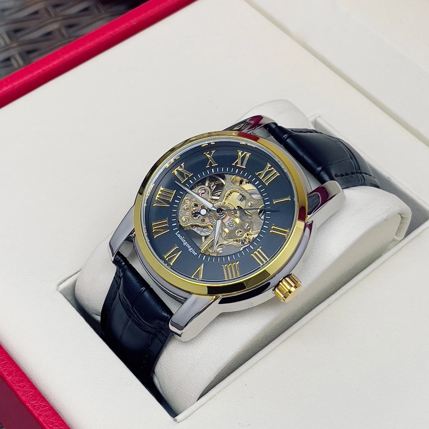 [Automatic Mechanical Men's Watch] Fashionable, High-Looking, and Affordable Luxury Men's Automatic Mechanical Watch, Suitable for Business and Casual Wear, Stylish and Handsome Men's Watch Hot-Selling Watches Are the Preferr