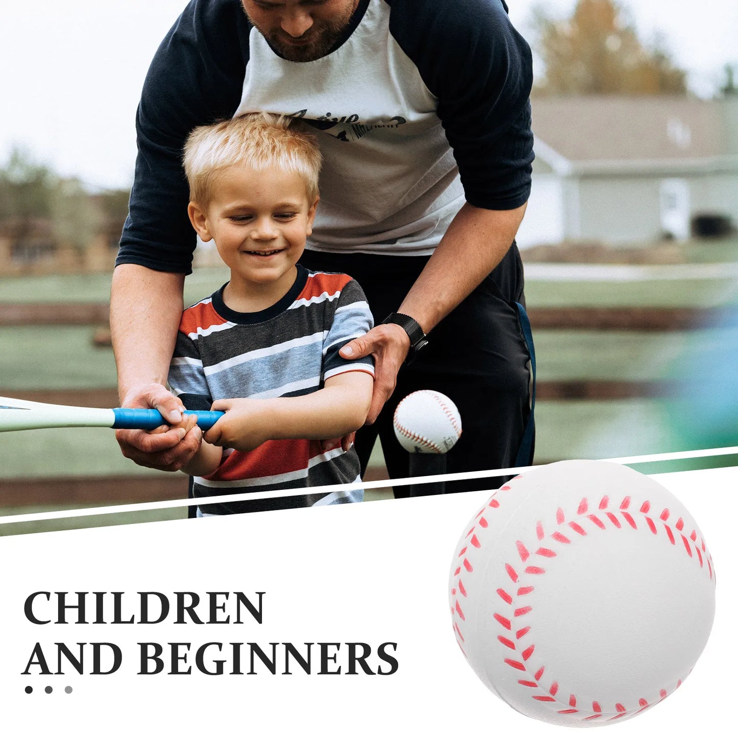 6Pcs Sponge Training Baseball Pitching Batting Kids Tennis Balls Bases Softball Sports Pu Practice Baseball Outdoor sports