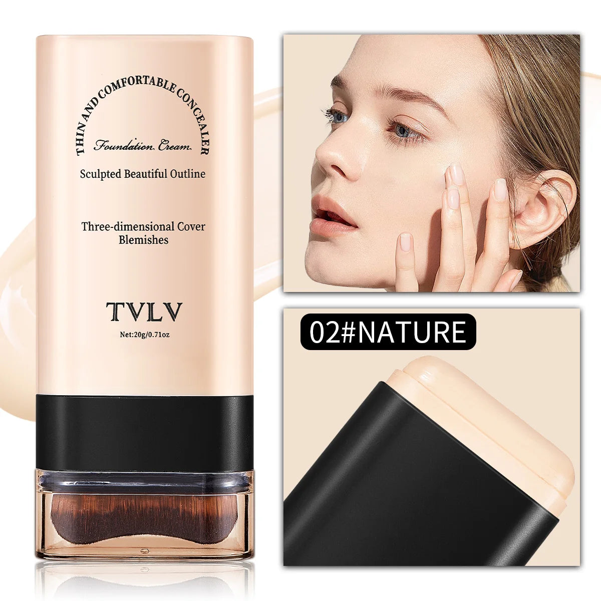 Waterproof concealer can cover defects for a long time, light and non greasy natural makeup effect