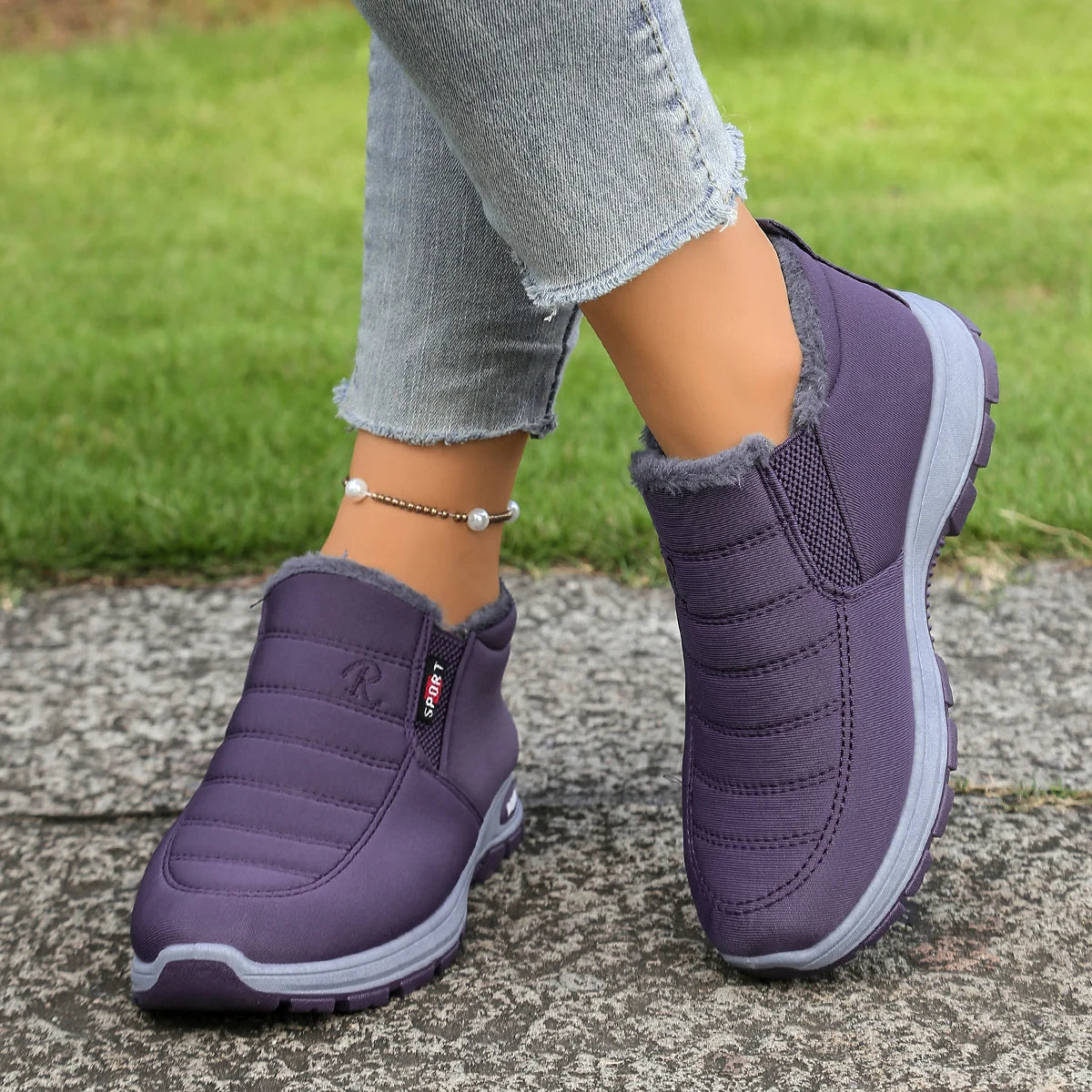 Women's Shoes, Women's Sports Shoes, Fleece and Thickened Boots, Lightweight Soft-Soled Women's Snow Boots