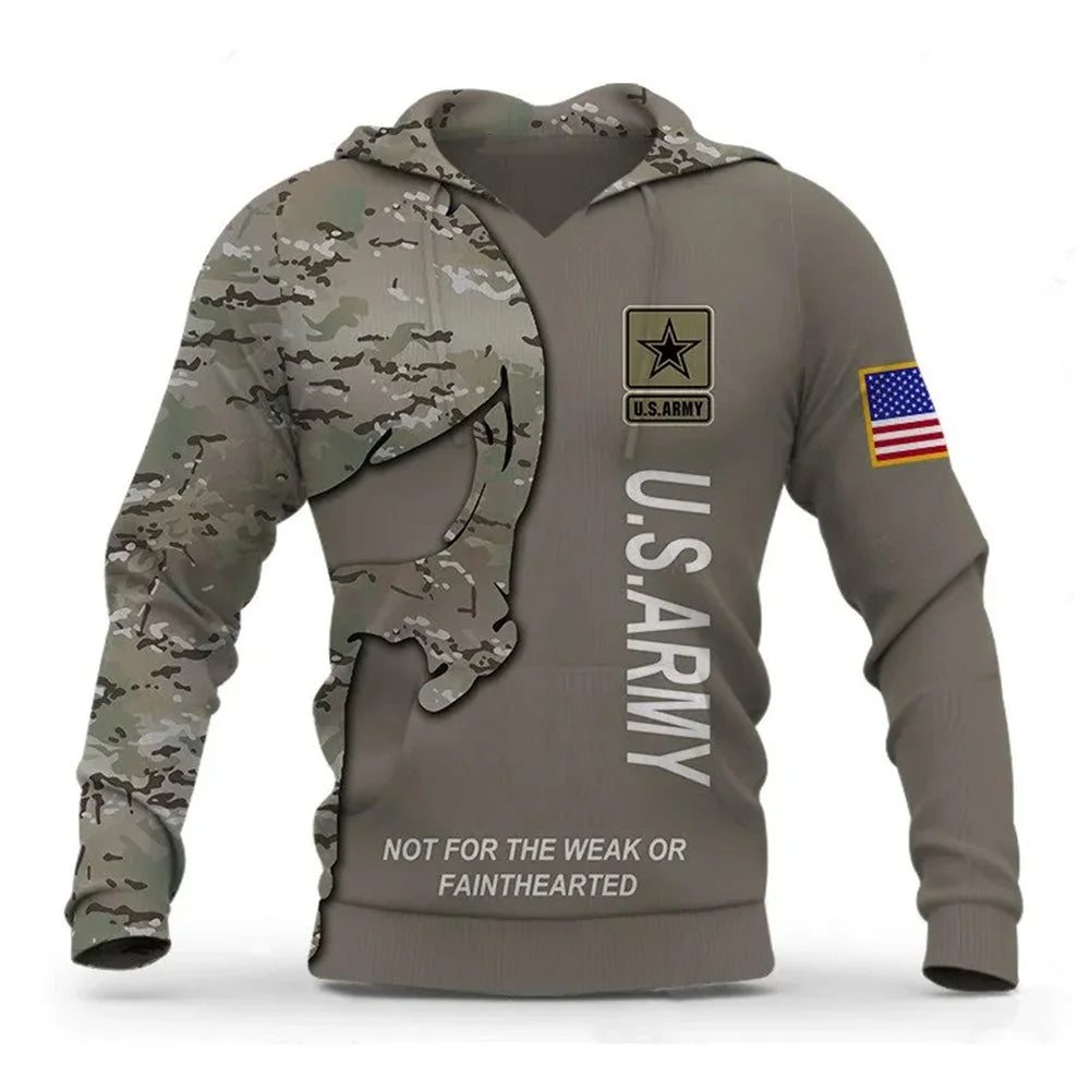 WBWA Veteran Military Army Suit Soldier Camo Autumn Pullover NewFashion Tracksuit 3DPrint Men/Women Casual Hoodies 2023 New