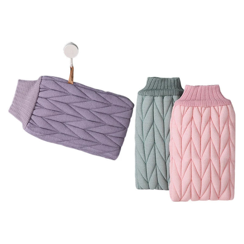 Bath Scrubber Powerful Stain Removal Bath Gloves Body Scrub Exfoliating Shower Washcloth Back Scrub Durable Deep Cleansing Towel