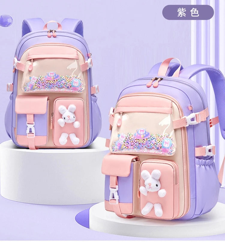 2026 Primary School Girls' Schoolbag Kawaii Lightweight Children's Bag Waterproof Bags Colorful Travel Backpack Mochilas Gifts