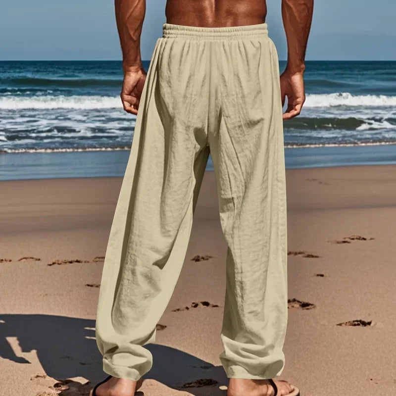 Men's Casual Pants Comfortable and Breathable Daily Wear with Fashionable Men Must Be Large Size Loose Elastic Waist Comfort