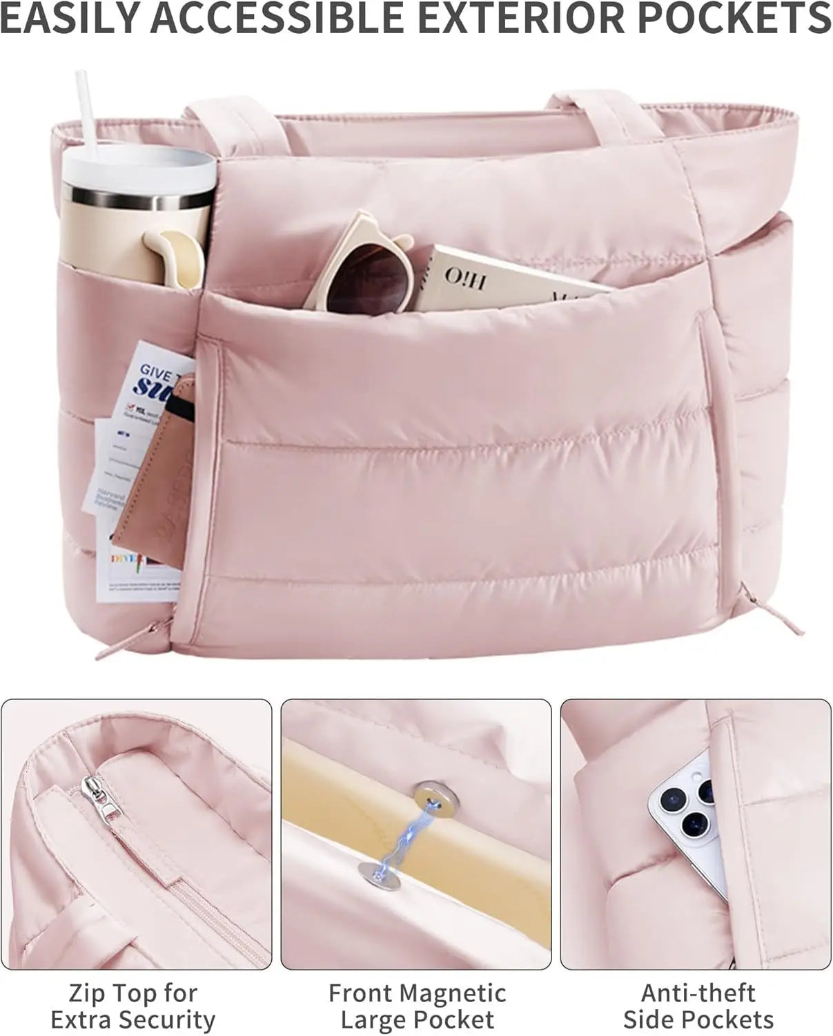 Women Tote bag large-capacity shoulder bag multi-functional travel toiletry makeup bag