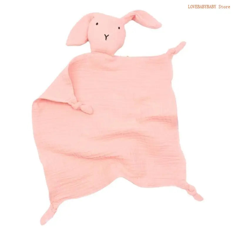 Baby Soothe Blanket Rabbit for Doll Appease Towel Gauze Bibs Teether Muslin Absorbent Bandana Infants Feeding Bib G 4XBC