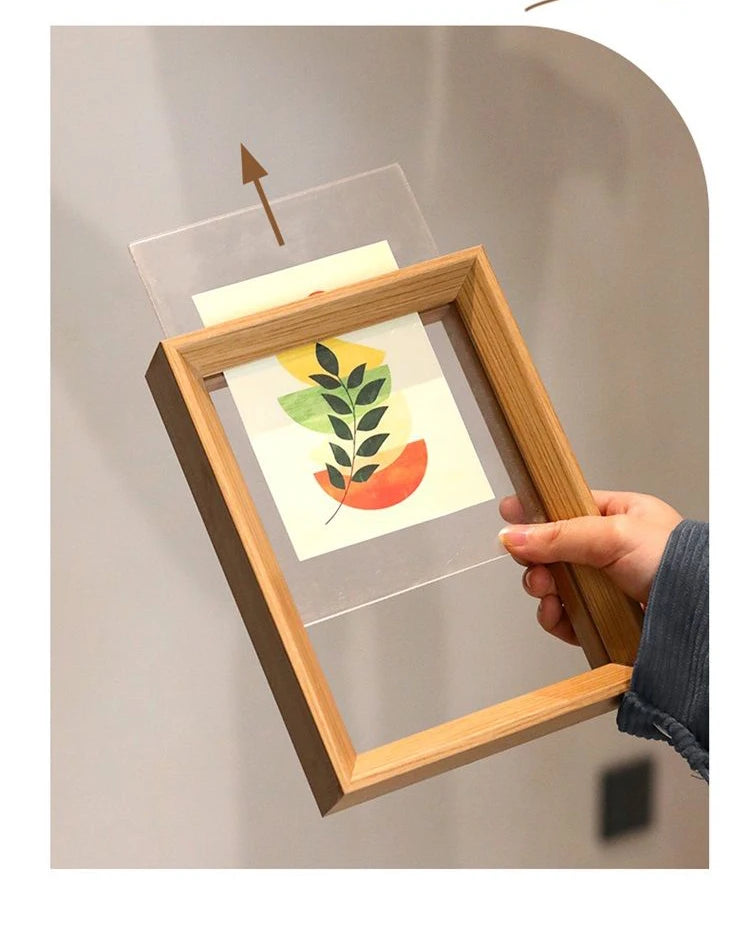 Picture Frames Made of Solid Wood and High Definition Acrylic Display Pictures Photos,Paintings,Posters Wall Mounting Desktop