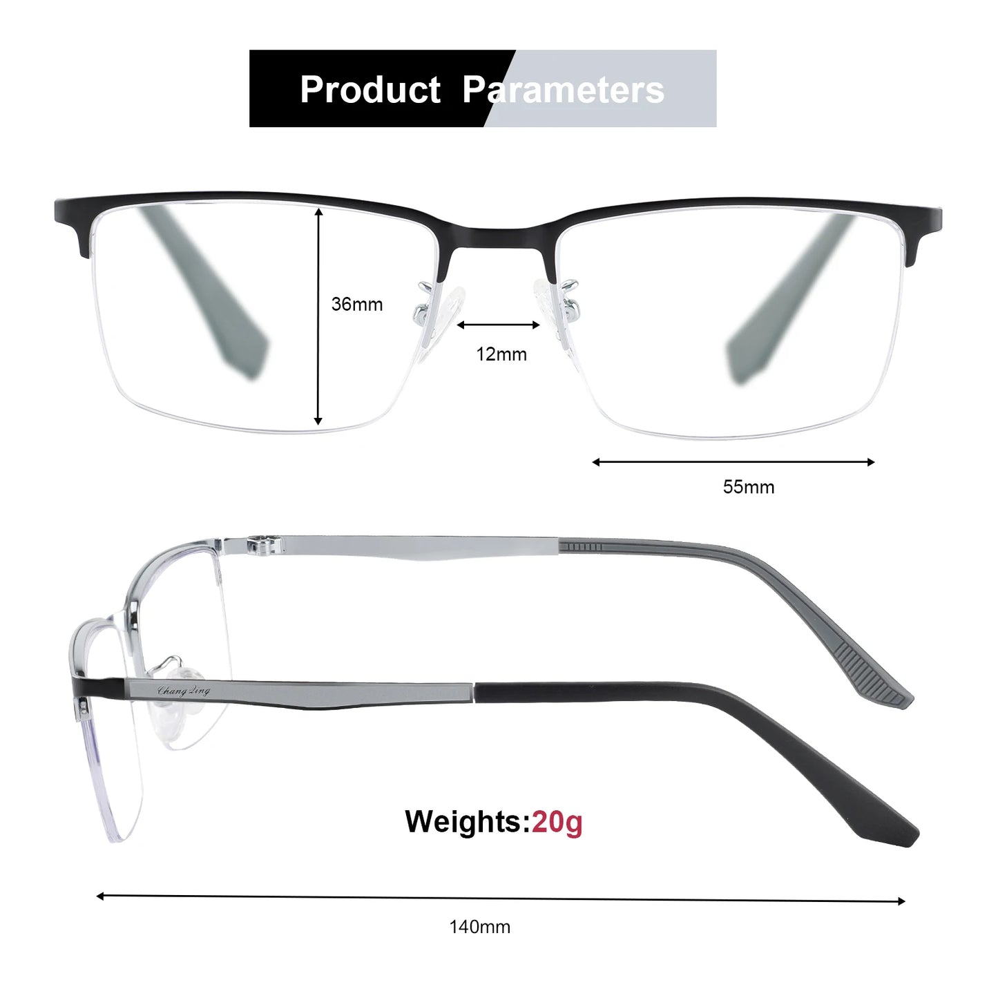 Fashionable Half-Frame Reading Glasses, Suitable for Reading Books, Electronic Devices, Both Indoors and Outdoors, with Flexible Temples, High-Definition Anti-Blue Light Lenses, and Comes with a Premium Reading Glasses Case,