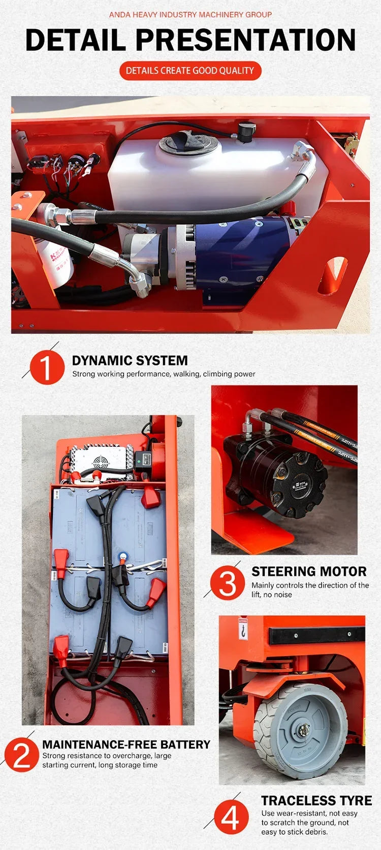 Customized Electric Scissor Lift 4-18m Aerial Skylift 6m 8m 10m 12m 14m Mobile Lifter Scaffolding Electric Hydraulic Scissor Lif