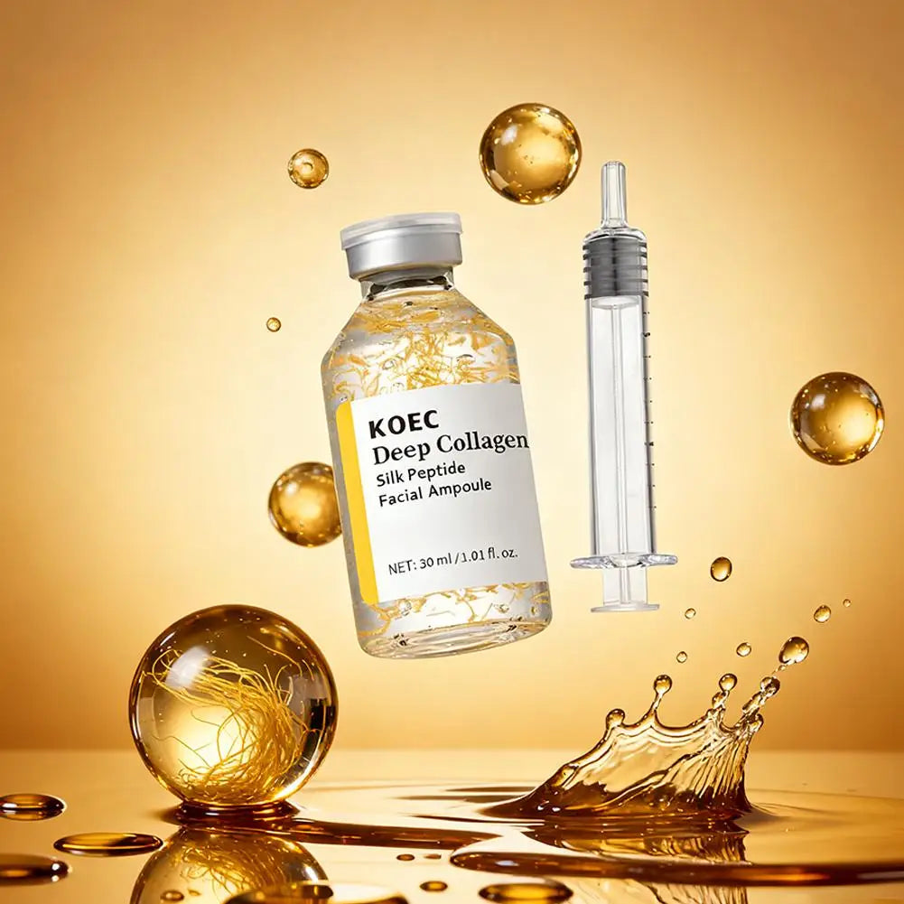 Korean Peptide Silk Collagen Face Serum Deep Intensive Revitalizing Essence Cream Peptide Firming Face Women Hydrating Care 30ml