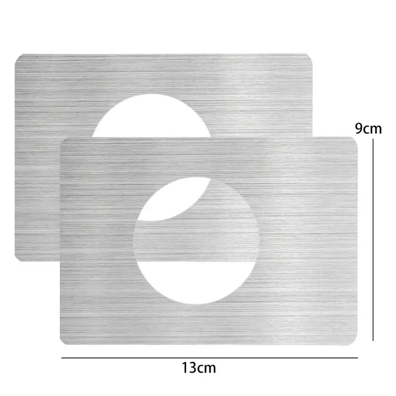 Door Lock Repair Board Cover Circular Stainless Steel Plates Garage Door Handle Plate Covers Patch Reinforcement Plates Brackets