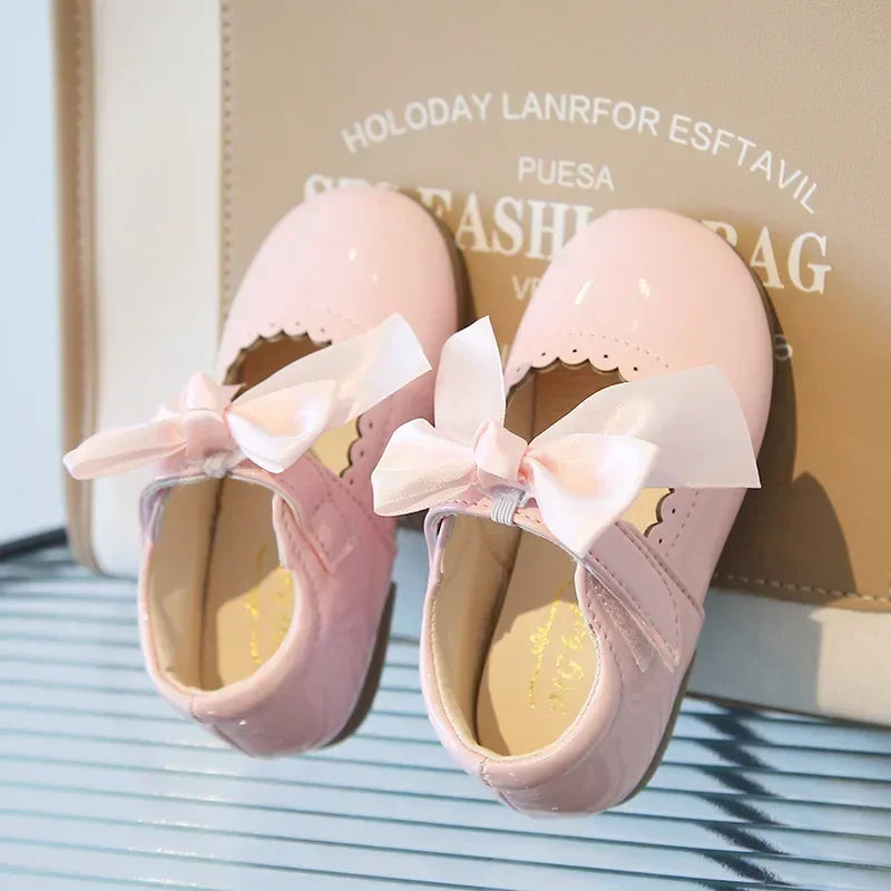 Little Girl Shoes 2025 Spring Autumn Children Princess Shoes Girls Oxfords Candy Colors Kids Soft Patent Leather Shoes For Girl