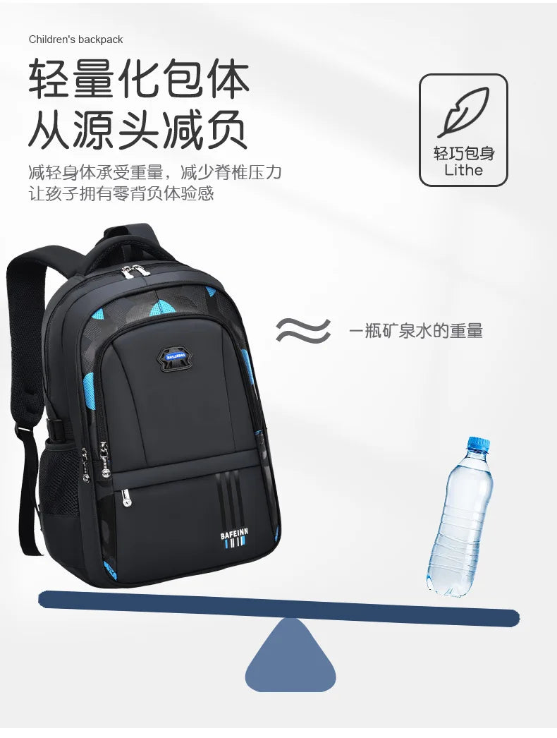 Primary and Middle School Students Schoolbag Boys Light Large Capacity Backpack Children Burden Relief Spine Protection Backpack