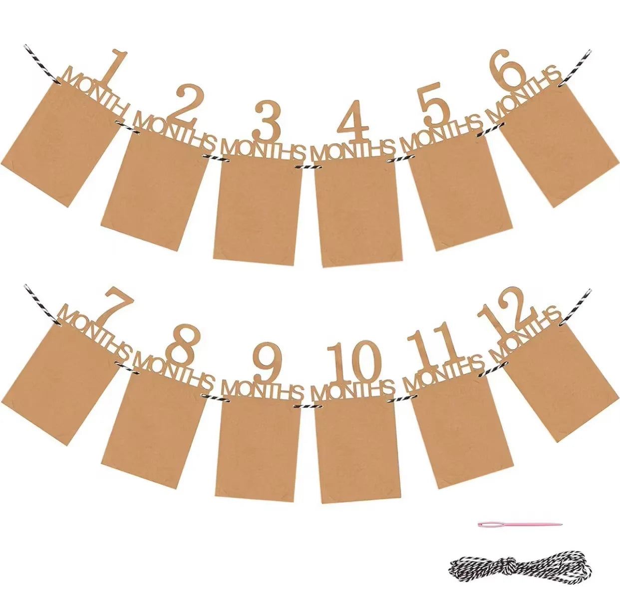 1st Birthday Baby Photo Banner Photo Frame Birthday Party Decoration Props Boys Girls 1st Birthday Party Decoration Photos