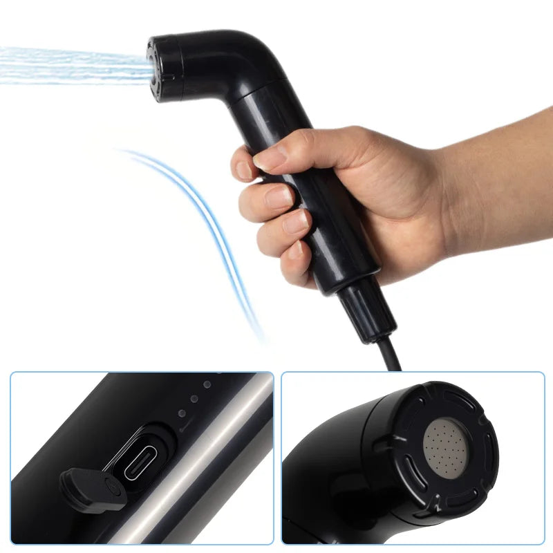 2.5L Portable Electric Bidet Sprayer, IPX6 Waterproof Rechargeable Handheld Hygiene Shower for Travel Camping Outdoor Cleaning