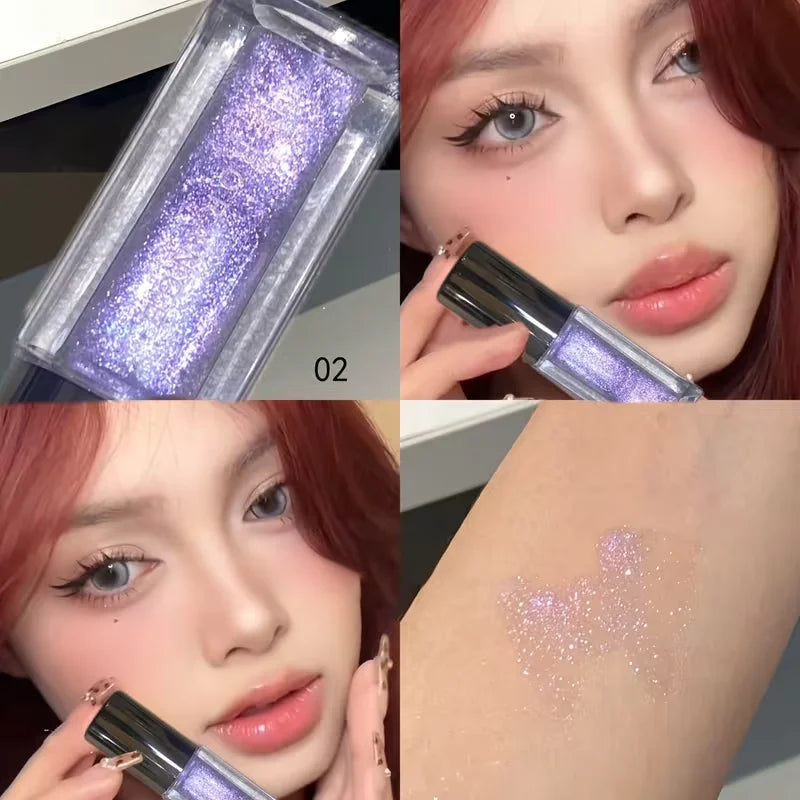 Shiny Glitter Lip Gloss Mirror Water Light Lip Glaze Long Lasting Moisturizing Lipstick Pearl Shimmer Lip Oil For All Skin Types