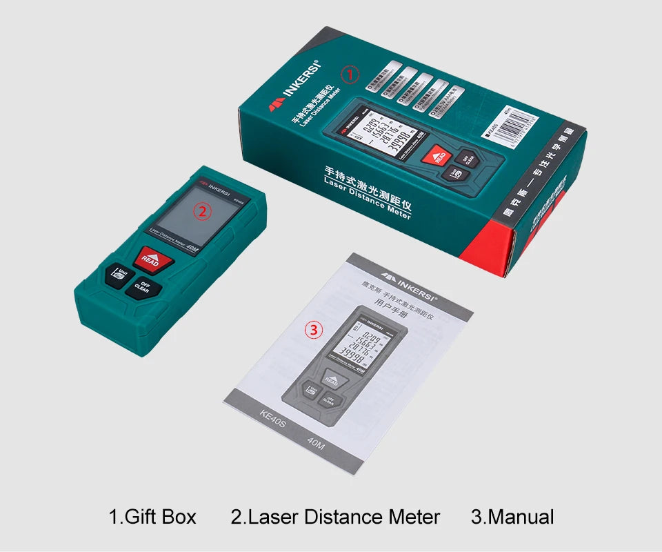 Laser Distance Meter Digital Rangefinder Roulette Trena Measuring Tape Construction Tool Laser Tape Measure Range Finder