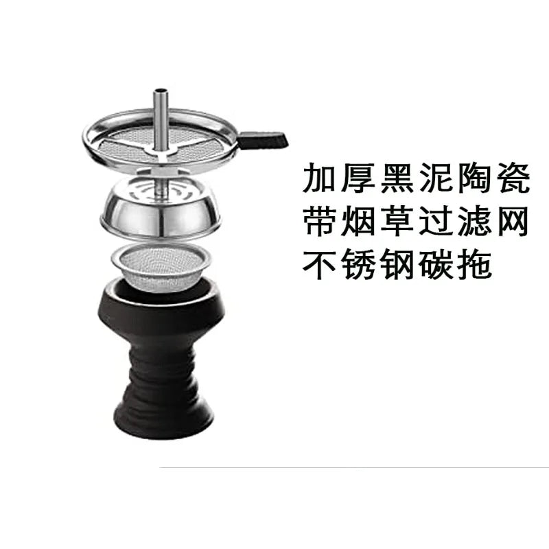 Arabian Shisha 8-hole Outlet Aluminum Alloy Hookah Set Smoking Set