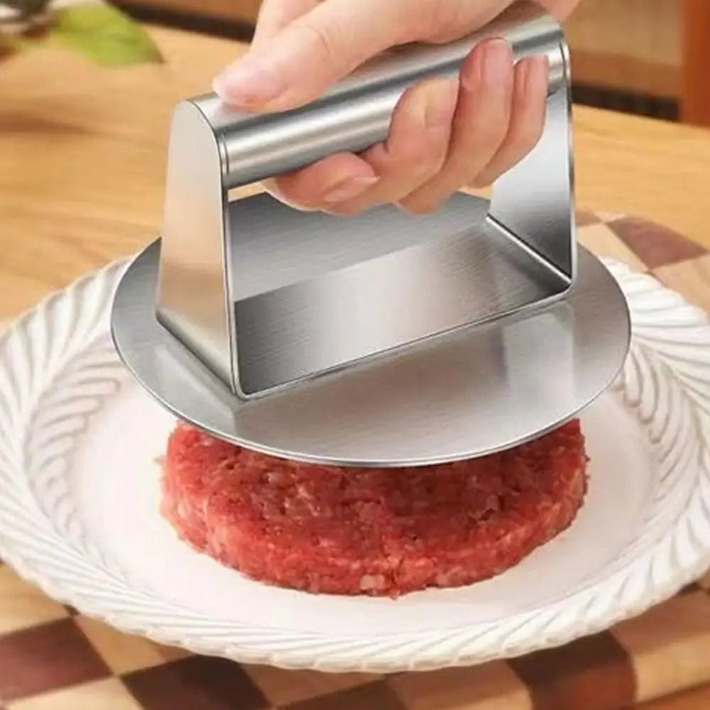 Hamburger Press Maker 1pc Stainless Steel Non-Stick Circular Square Burger Kitchen Tool Meat Press