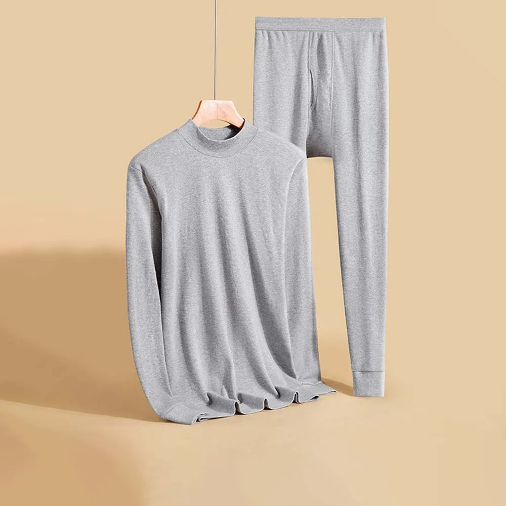 2/4Pcs Thermal clothes Cotton Thermal wear man Mock-neck ropa termica First Laye Thermal clothing for men Thermal underwear men