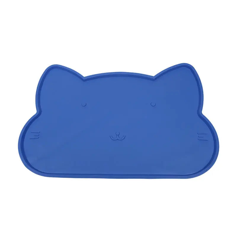 Pet Feeding Mat For Dogs Cats Solid Color Silicone Waterproof Non-slip Cat Food Mat Portable Dog Feeding Mat Placemat
