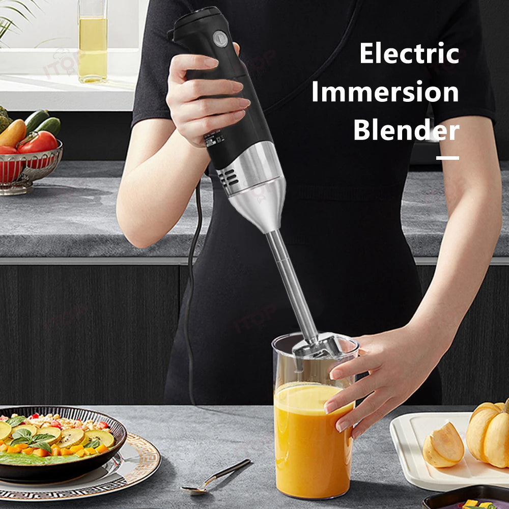 ITOP Handheld Blender 220W 250W Immersion Blender Stick Food Mixer Durable Commercial/ Household Use 8 Files Speed 4000-18000RPM