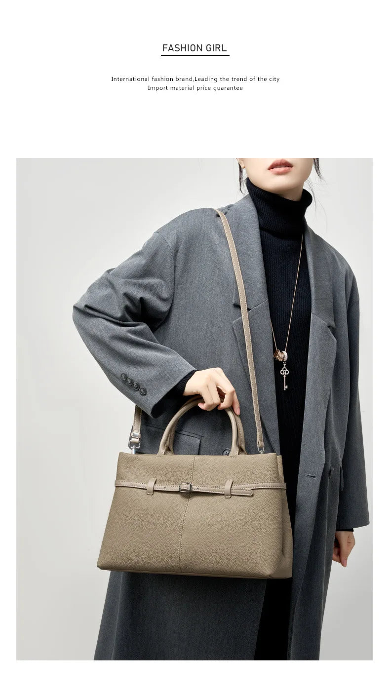 Women's Bags 2025 Genuine Leather Large Capacity Office Commuting Designer Inspired Tote Shoulder Bag Luxury Handbags for Women