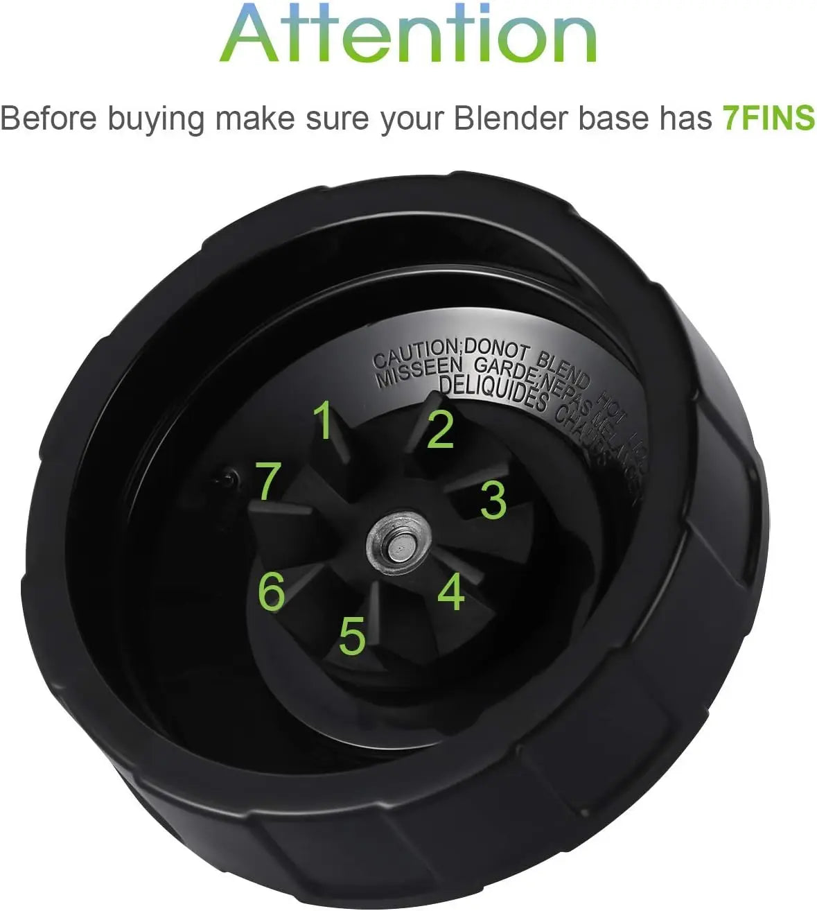 7 Fins Extractor Blades for Ninja Blender Replacement Parts with Washer Rubber for Nutri Ninja Auto IQ BL486 BL642 N102 BL682