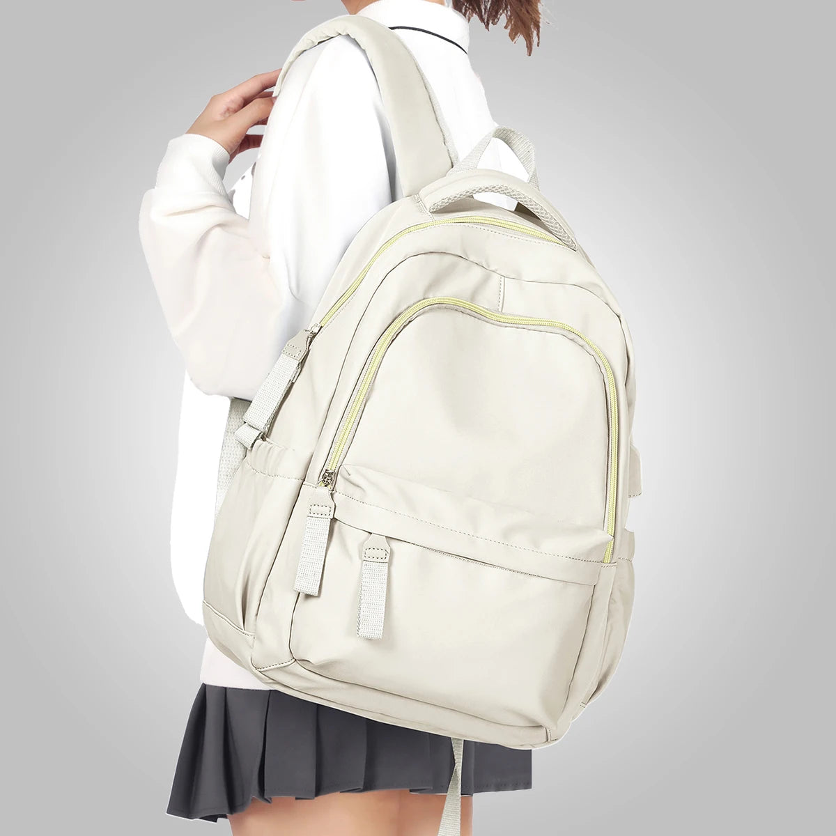 School Backpack, Casual Fashion Backpack, School Laptop Backpack, Large Capacity Zipper Simple Student School Bag For Girls Boys