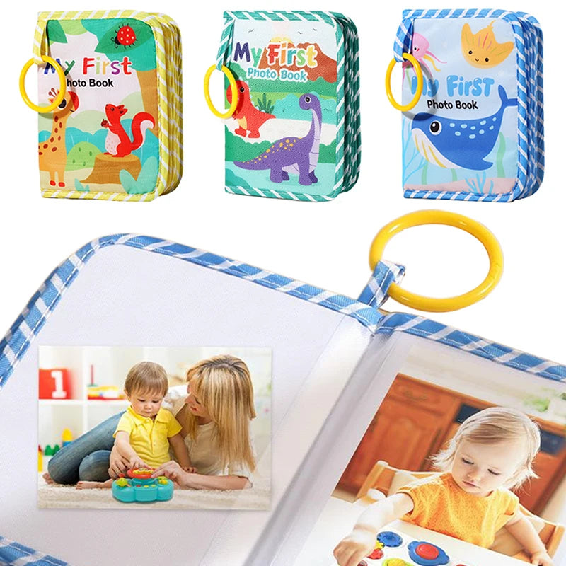 Baby Photo Album, Baby Photo Album Holds Pictures My First Soft Cloth Family Photos Book With Removable Hook