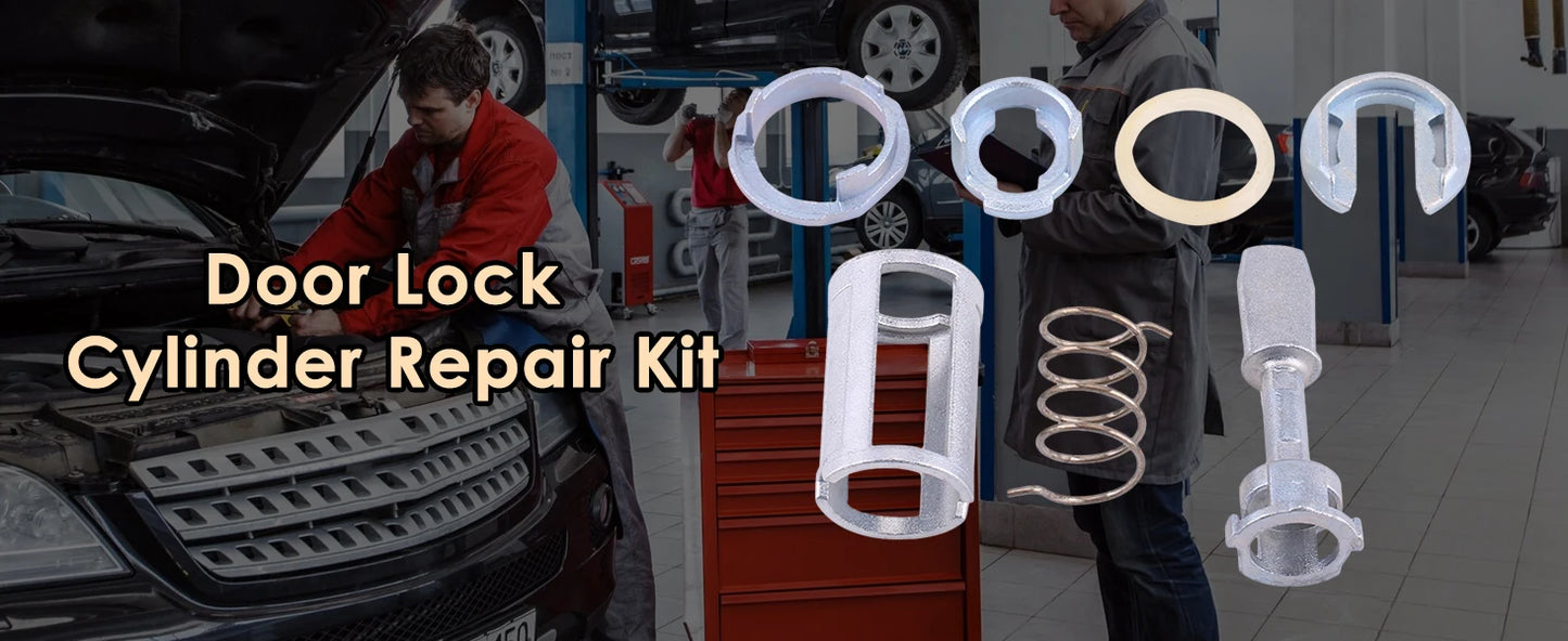 Door Lock Cylinder Repair Kit Front Left Right Replacement Parts for MK4 GOLF BORA Door Lock Repair Kit