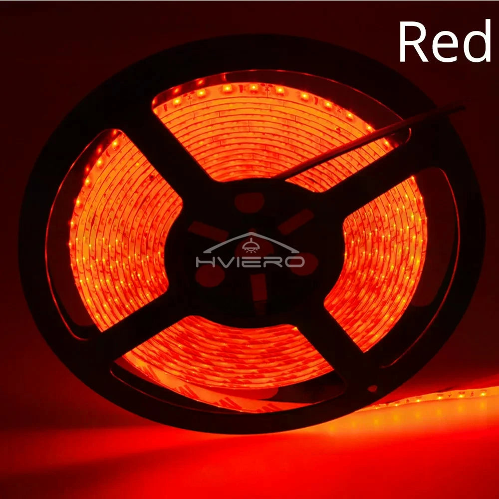 5M 600LEDs LED Strip 2835 DC12V 120LEDs/M Flexible Light Belt Led Ribbon Tape Home Decoration White Blue Red Green Lamp Strips