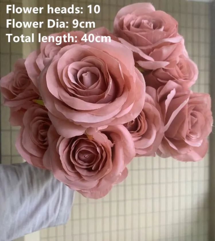 Wedding Decor Rose Dusty Pink Blush Nude Light Coffee Rice White Artificial Rose Flower Row Road Guide Flower S Dropshipping