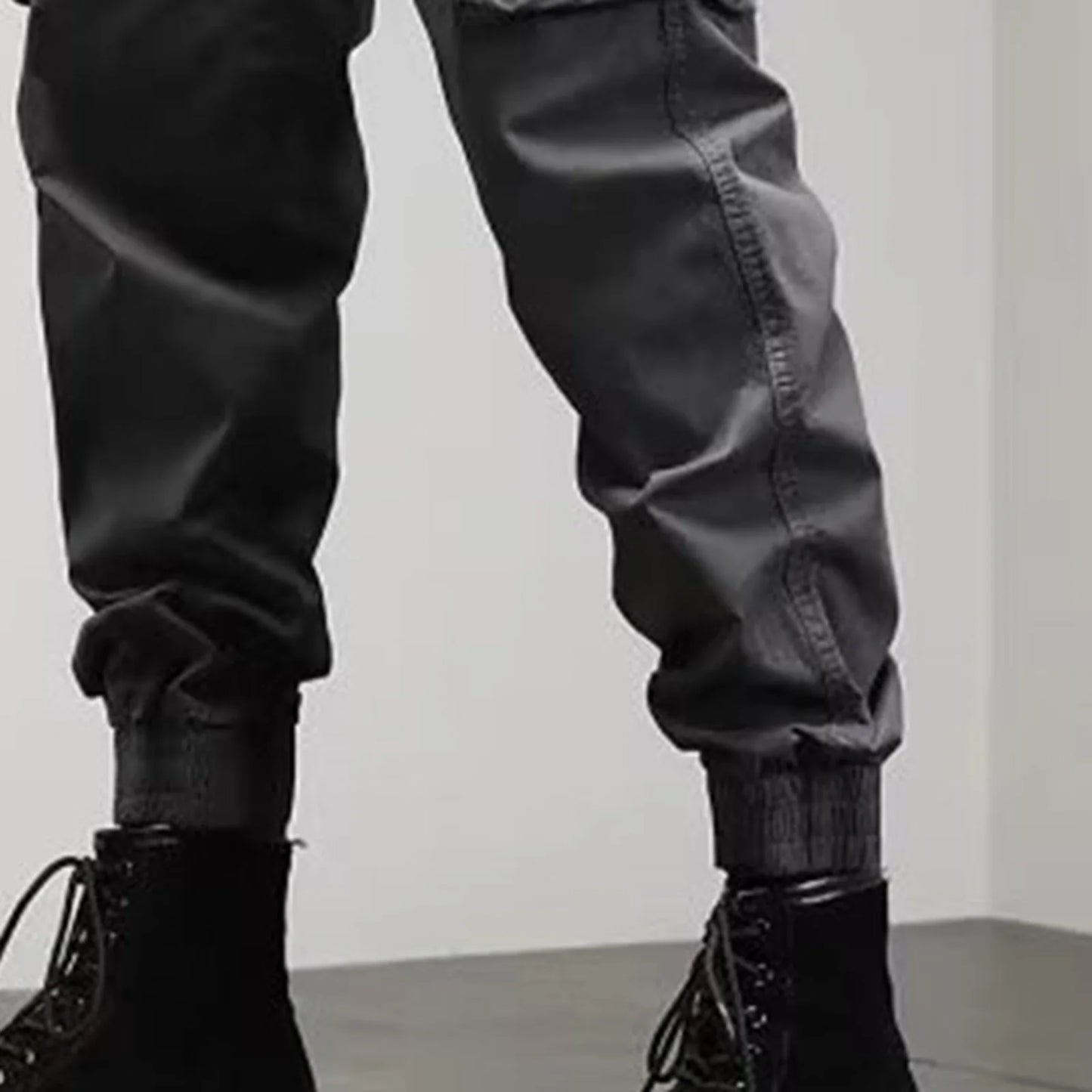 Cargo Pants for Mens Elastic Casual Trousers Zipper Multi Pocket Joggers Male Trousers Work Pants Jogging Pants