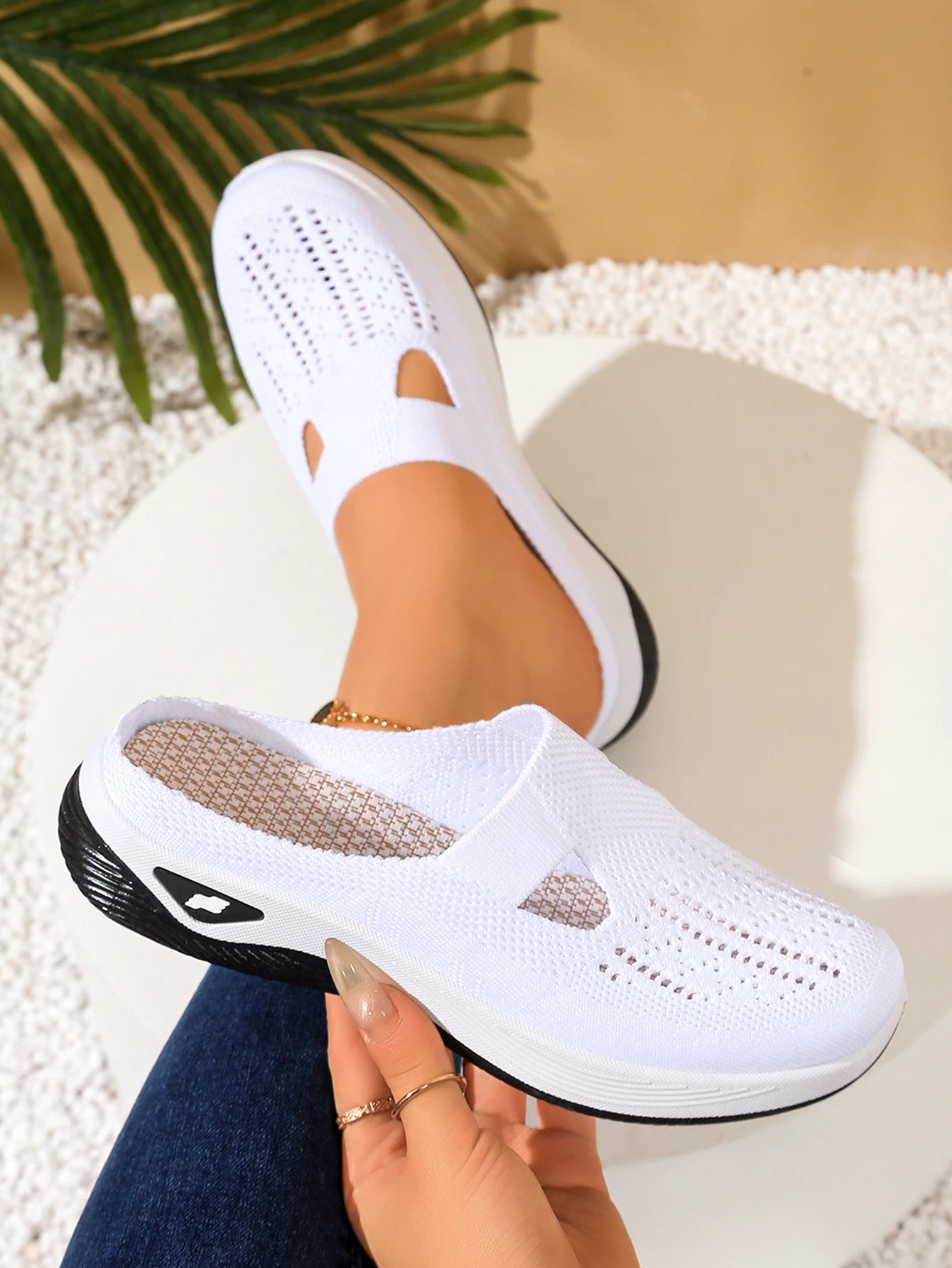 Women shoes Convenient and comfortable at home, one foot with a vent and half slipper women's summer shoes free shippiing shoes